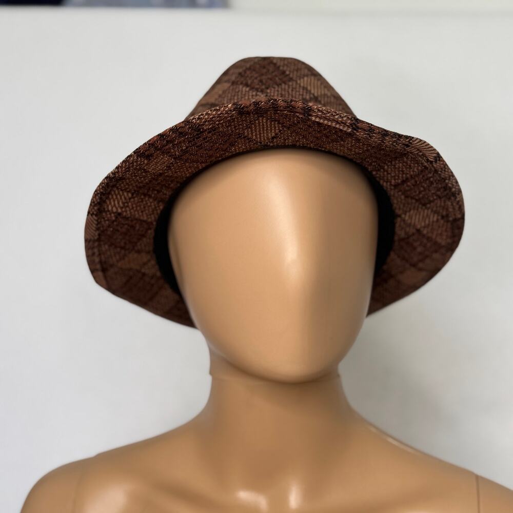 Vintage 1960s Penney’s Towncraft Plaid Fedora Feather Union Made Hat Small - Picture 13 of 16